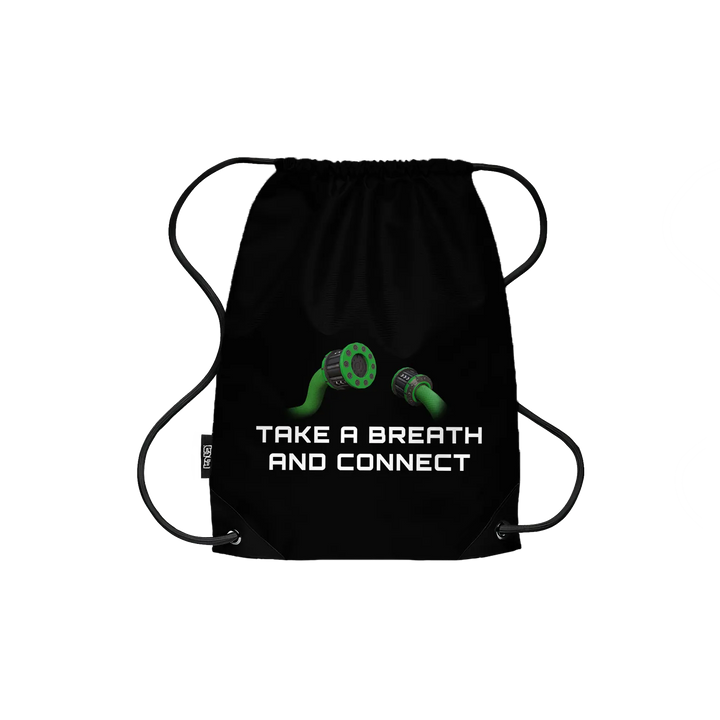 Drawstring Backpack Take a Breath and Connect