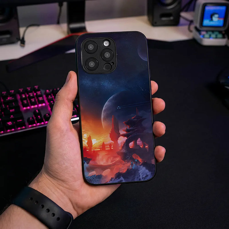 Glass Phone Case Alien Horizon