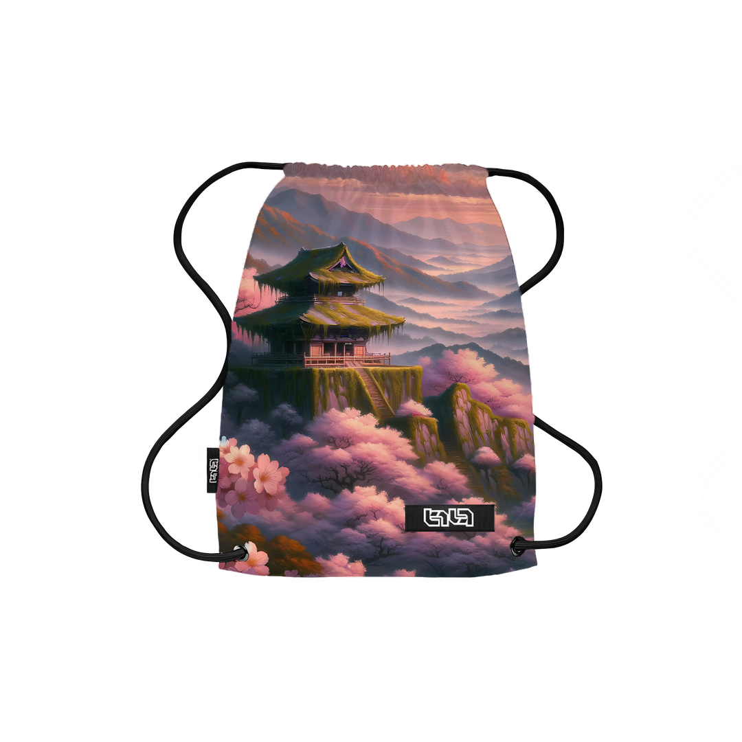 Drawstring Backpack Old Japanese Temple