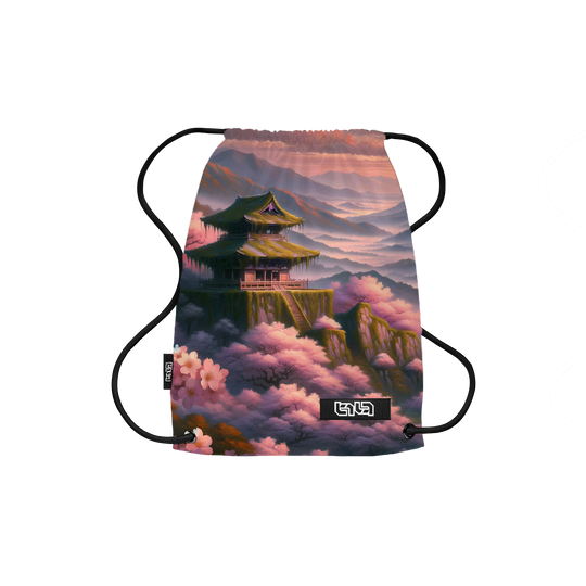 Drawstring Backpack Old Japanese Temple