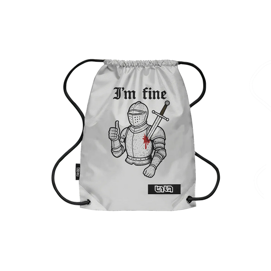 Drawstring Backpack I'm Fine
