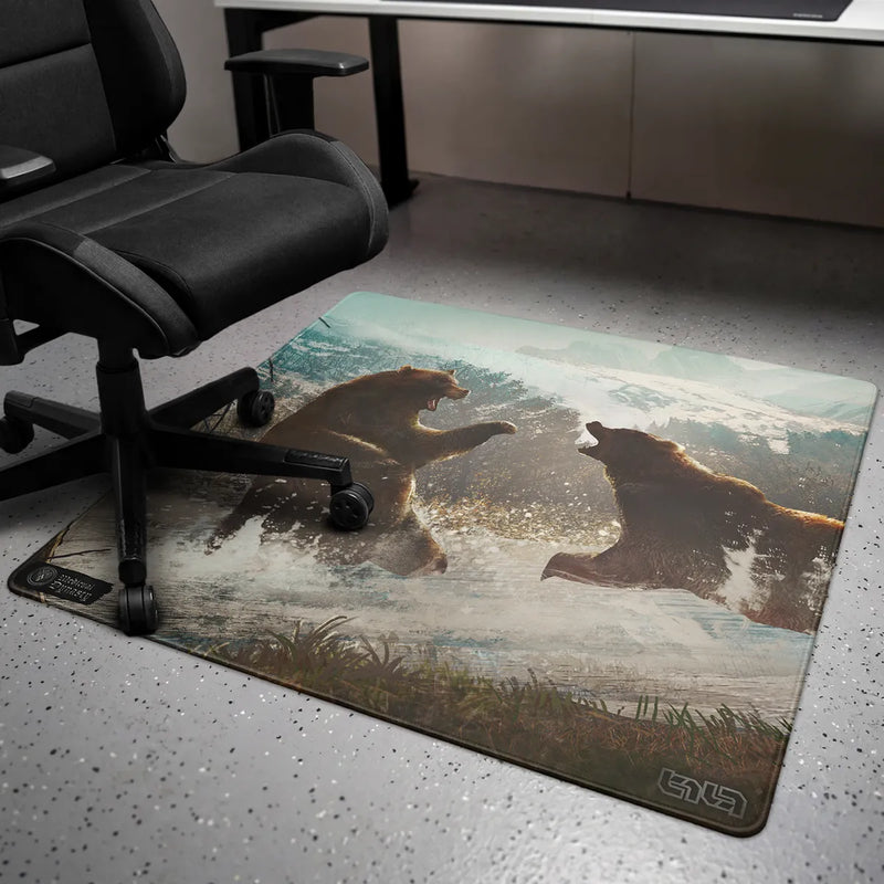 Chair Mat Bear Fight