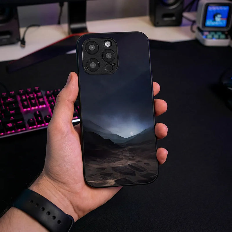 Glass Phone Case Blue Sunset On Mars