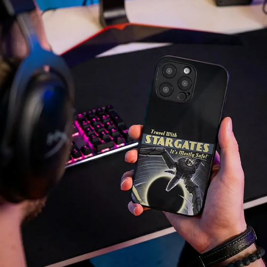 Glass Phone Case Travel with Stargates